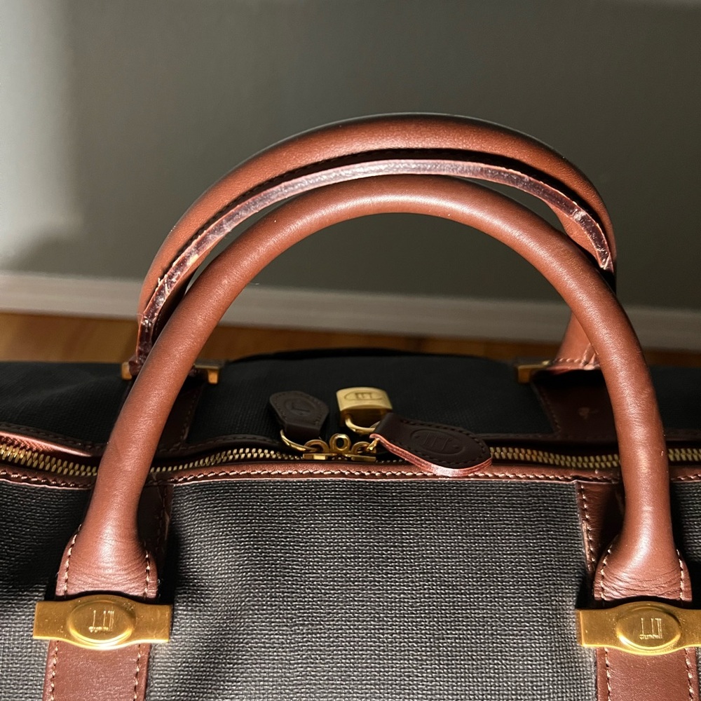 Dunhill Black and Brown Duffel Bag with Lock - Picture 12 of 15